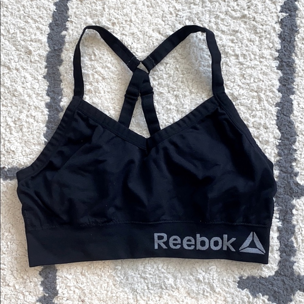 Worn once Reebok black bra size L